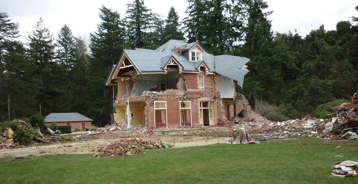 Homebush house after earthquake